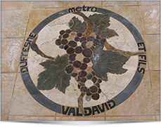 pose ardoise, marbre et pierre naturelle, installation de mosaïque Laurentides