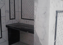 Salle de bain et douche en céramique et marbre